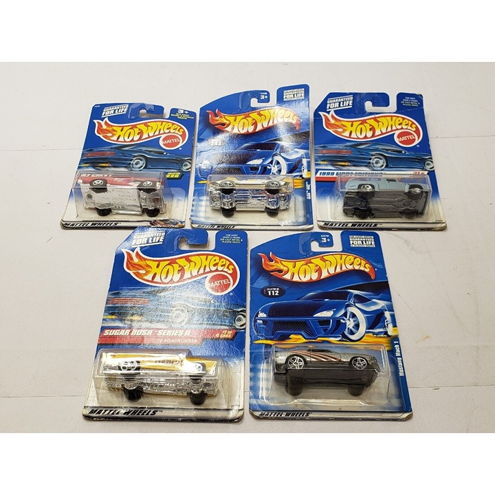 Hot Wheels 1998 1999 2000 Mattel Wheels Lot Of 5 Die Cast Metal & Plastic Parts