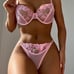 NEW sensual embroidery transparent lingerie set