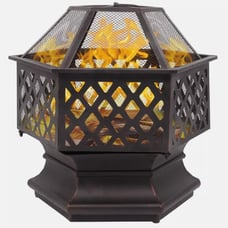 Wood Burning Fire Pit Outdoor Heater Backyard Patio Stove Fireplace Backyard