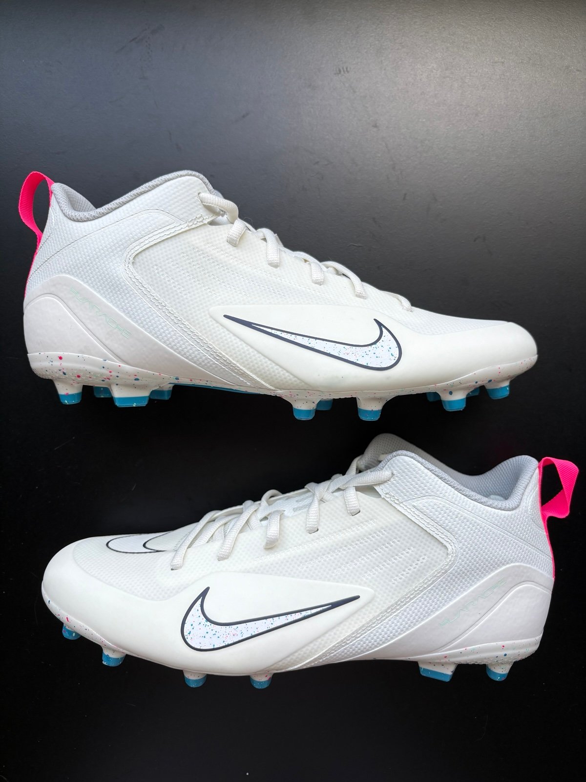 Nike Alpha Huarache 8 Varsity Sail Hyper Pink Speckled Size 10.5 Men's