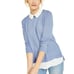 Charter Club 100% Cashmere Mint Unique 3D Flower Collar Blouse Sweater Size S