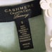 Charter Club 100% Cashmere Mint Unique 3D Flower Collar Blouse Sweater Size S