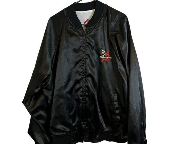 Darrell Waltrip Western Auto Racing Mens Vintage Black Jacket Size XXL 50/52