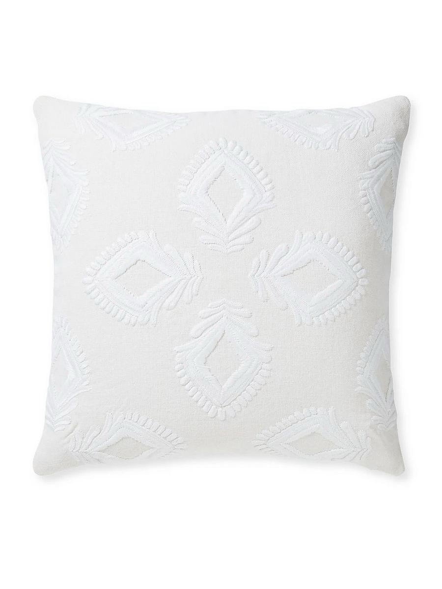 NEW Serena & Lily Leighton 24” SQ Pillow Cover-White