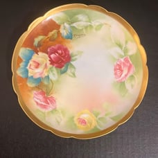 Antique Limoges Plate • Hand Painted • Signed