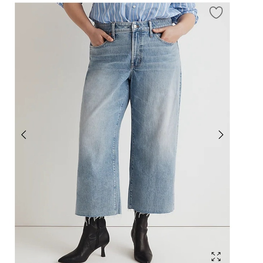 Madewell The Perfect Vintage Wide-Leg Crop Jean Size 20W NWT