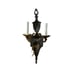Antique Art Deco Bronze Electric Wall Sconce Ornate Heavy 2 Arm Light