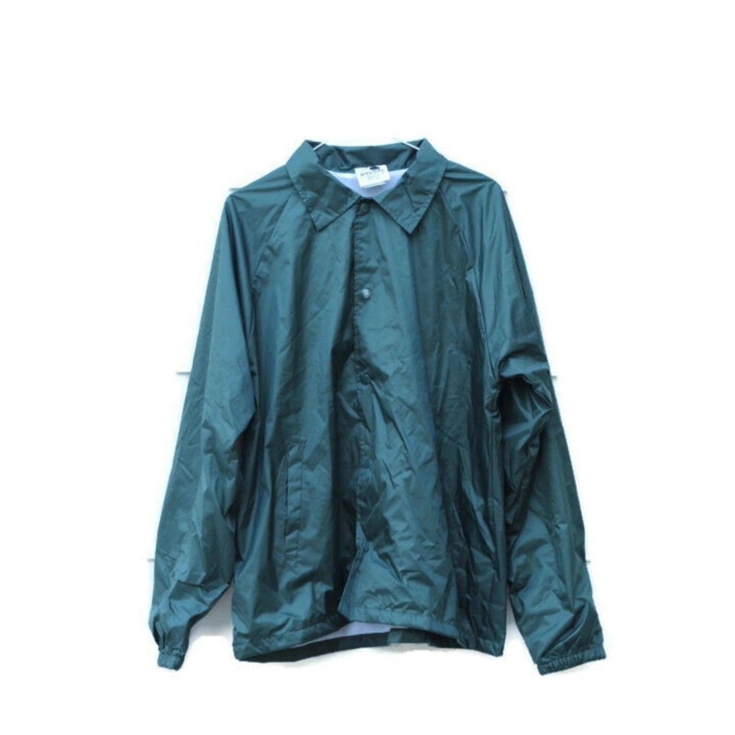 Augusta Sportswear Green Men's Lightweight Outdoor Jacket Button Up Size Large