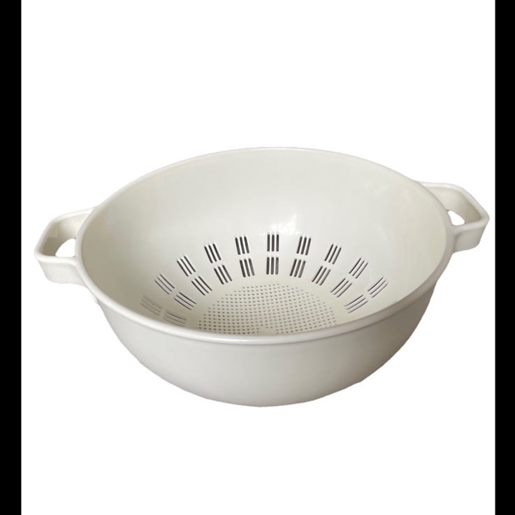 Vintage Kamenstein Colander Strainer White Large Sturdy Thick Plastic Kitchen