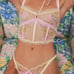 For Love and lemons floral frenzy bustier Pastel yellow top