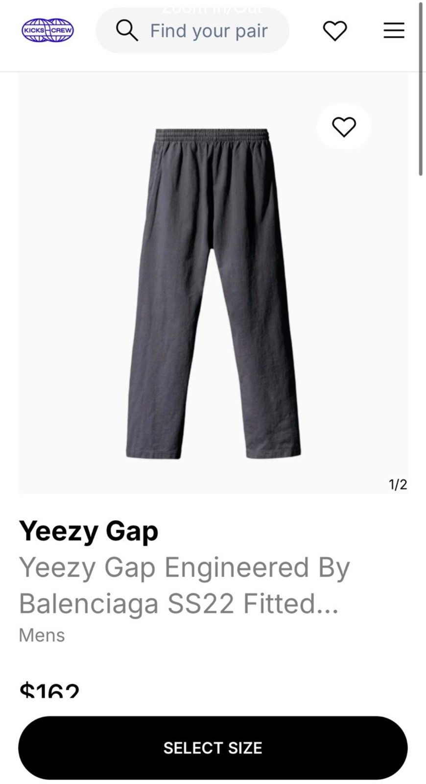 Yeezy Gap Balenciaga Sweatpants Size Medium New