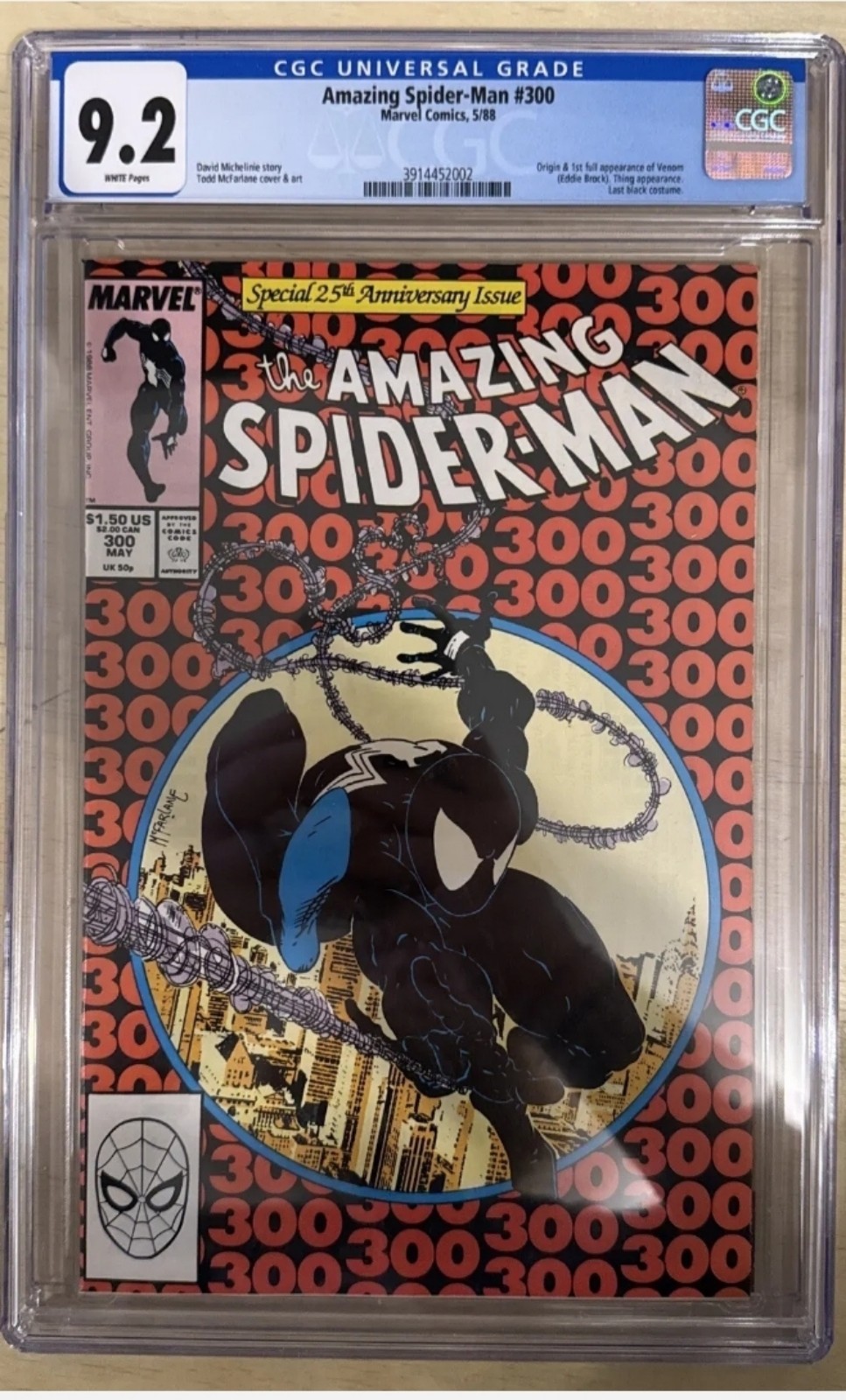 Amazing Spider-Man # 300 CGC 9.2 - 1st App. Venom
