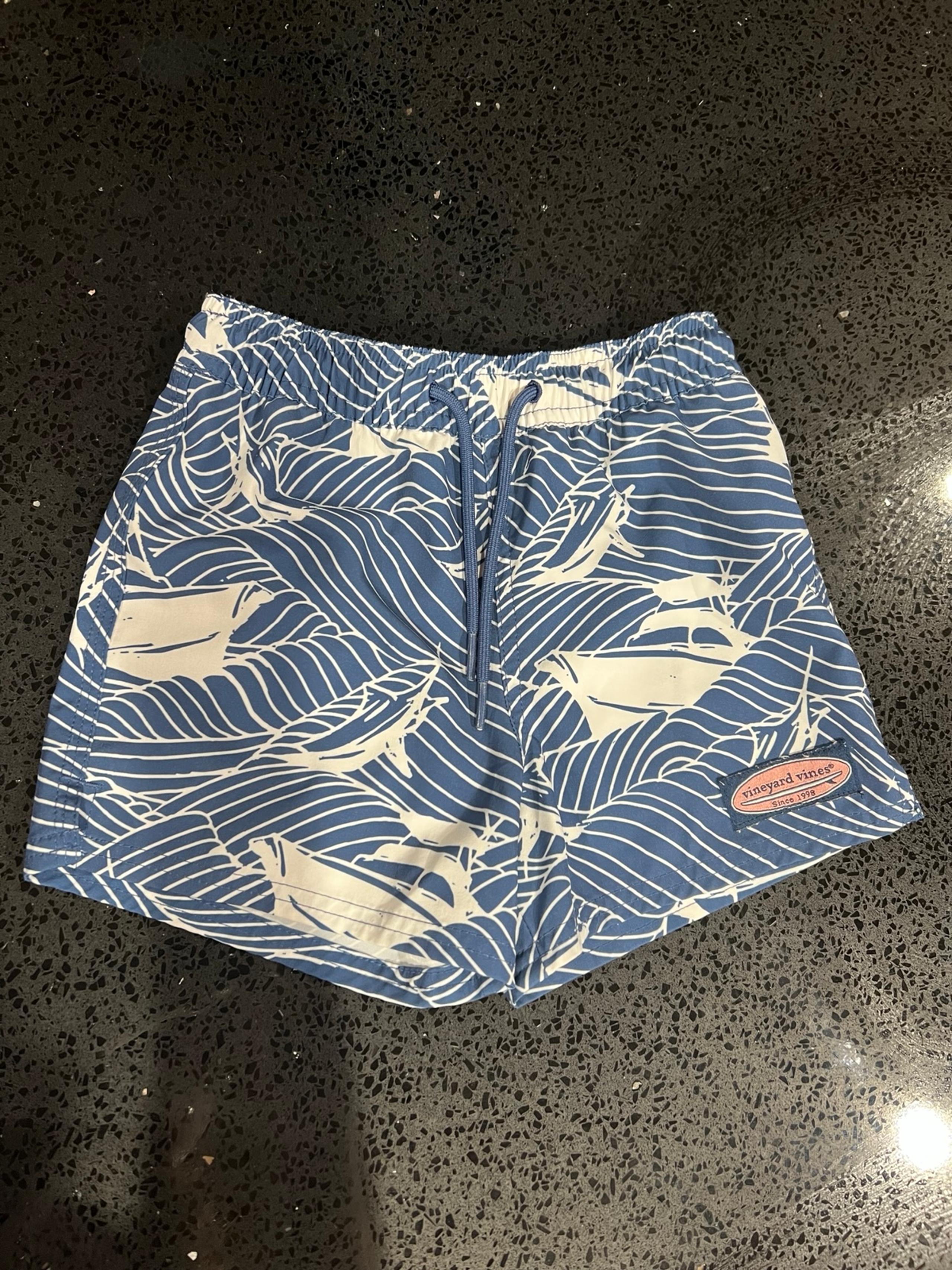 Vineyard Vines Boys Printed Chappy Swim Trunks Boys 4t EUC