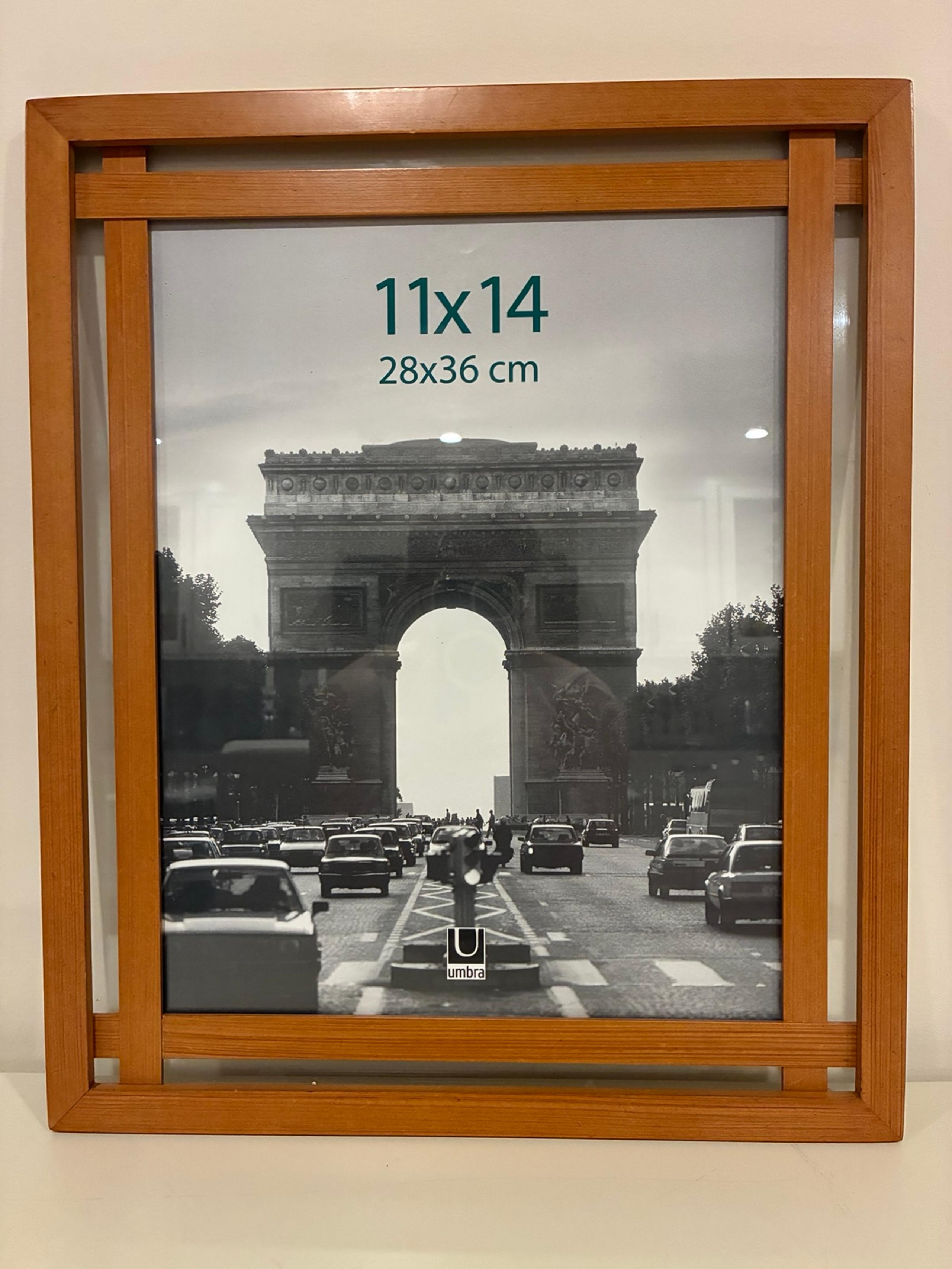 NEW w/tags 11x14” Umbra Wall Frame, Brown Teak Wood and Glass, $20, 50% OFF