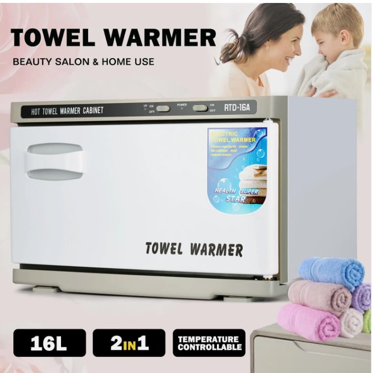 2in1 UV Sterilizer Facial Hot Towel Warmer Cabinet Spa Salon Beauty Equipment
