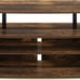 Jaya Large Entertainment Center Stand Unit/TV for up to 55 inch, Amber Pine/Blac