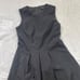Theory Adison Dress Women's 2 Black Sleeveless Pleated Luxe Wool Blend Pockets