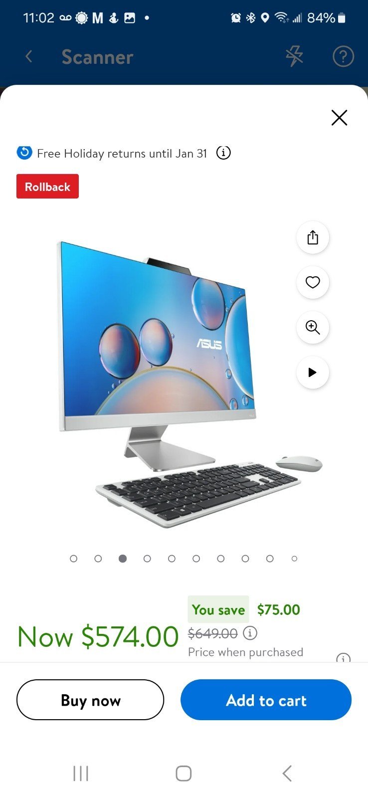 Asus 23.8 Touch All-in-one Desktop