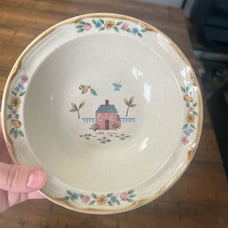 Set of 2 International China Stoneware Heartland Bowls