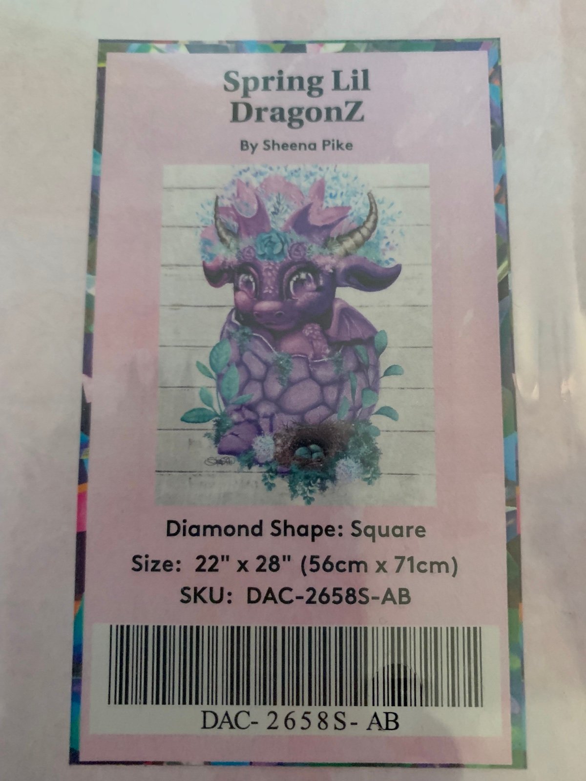 Diamond art club/Spring Lil DragonZ by Sheena Pike/ARCHIVED KIT/Sealed