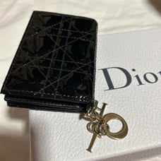 Dior Black Enamel Card Case