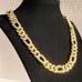 24 Mens 4ct Diamond 14K Gold Figaro Chain Link Necklace 4 ct 14 Karat Silver 24