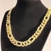 24 Mens 4ct Diamond 14K Gold Figaro Chain Link Necklace 4 ct 14 Karat Silver 24