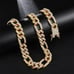 24 Mens 4ct Diamond 14K Gold Figaro Chain Link Necklace 4 ct 14 Karat Silver 24