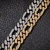 24 Mens 4ct Diamond 14K Gold Figaro Chain Link Necklace 4 ct 14 Karat Silver 24