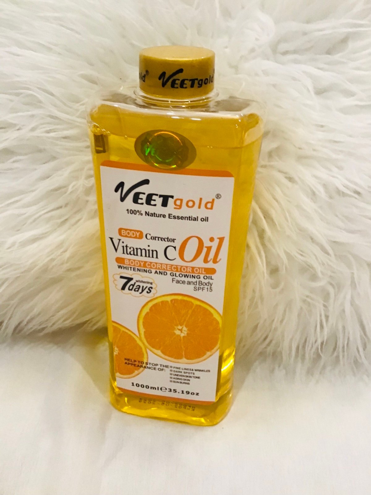 VEET GOLD VITAMIN C Face Body Corrector oil 1000ml SPF 15