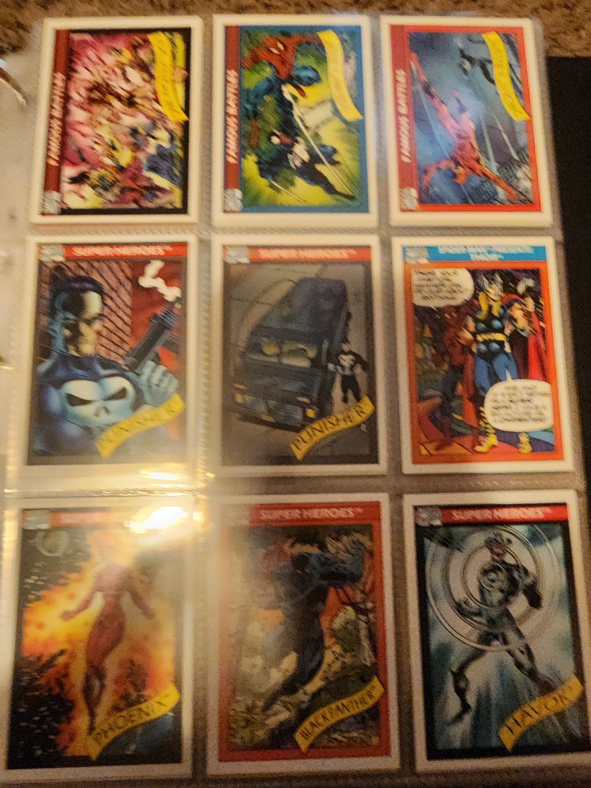 1990 Marvel card lot 57 cards total