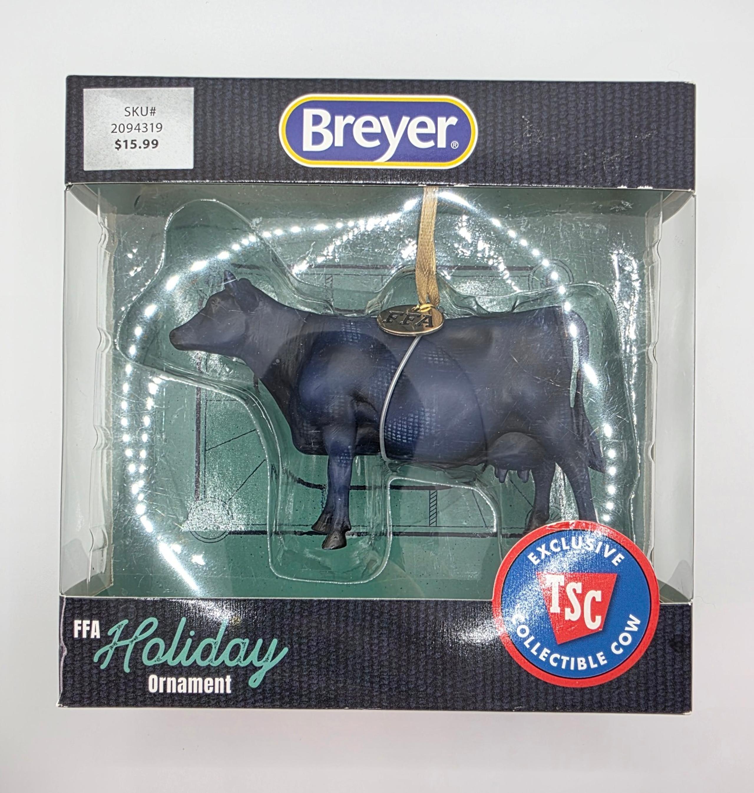 Breyer Horses Holiday Christmas Ornament - 2023 FFA Blue Cow #301189 TSC Release