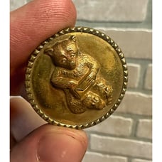 SCARCE Original 1904 Theodore Roosevelt Teddy Bear Campaign Button 1-1/4 w/ Bag