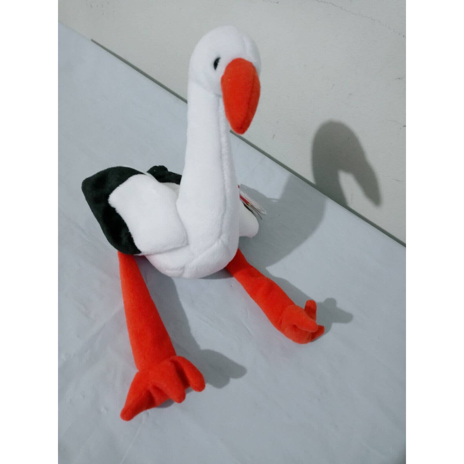 Ty Beanie Baby Stilts the Stork DOB June 16, 1998 Mint Condition