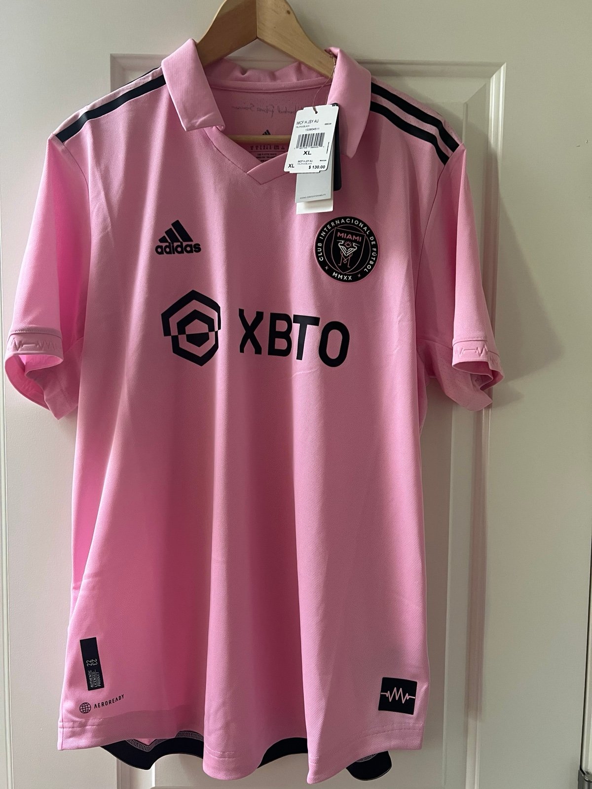 NEW Adidas Inter Miami CF 22/23 Home Pink Soccer Jersey Men’s XL MSRP 130