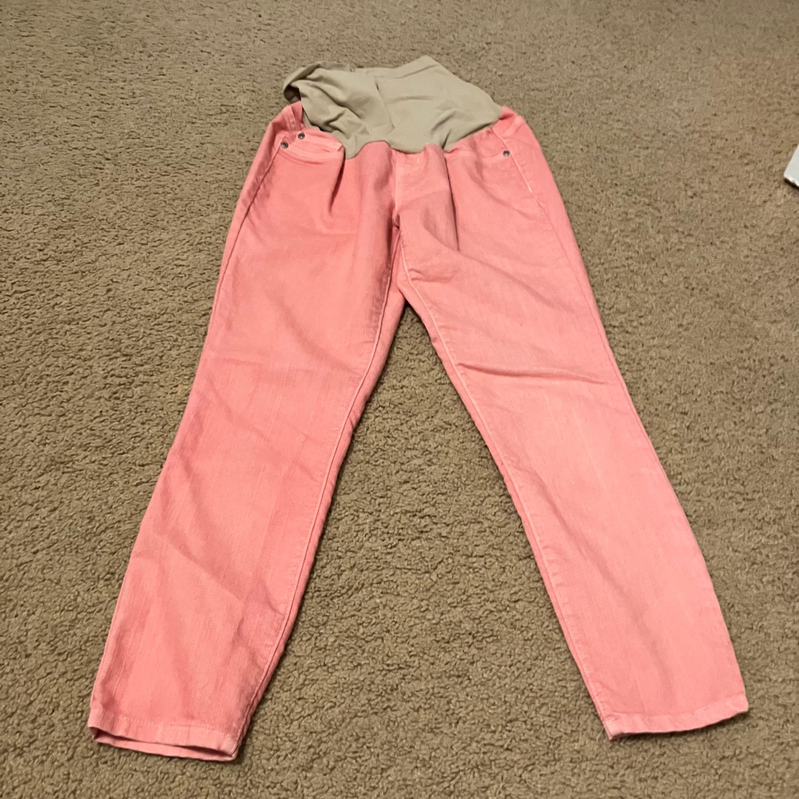Pink maternity jeans