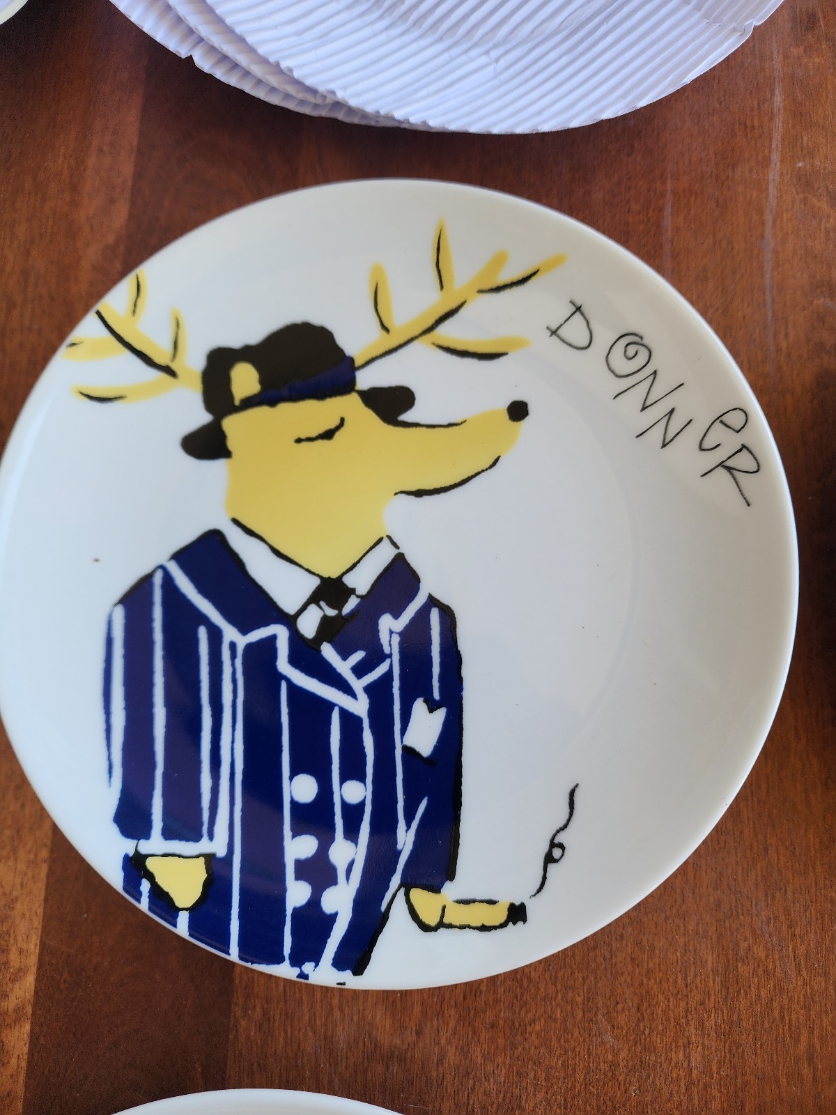 Complete Collection Pottery Barn Appetizer Reindeer Plates