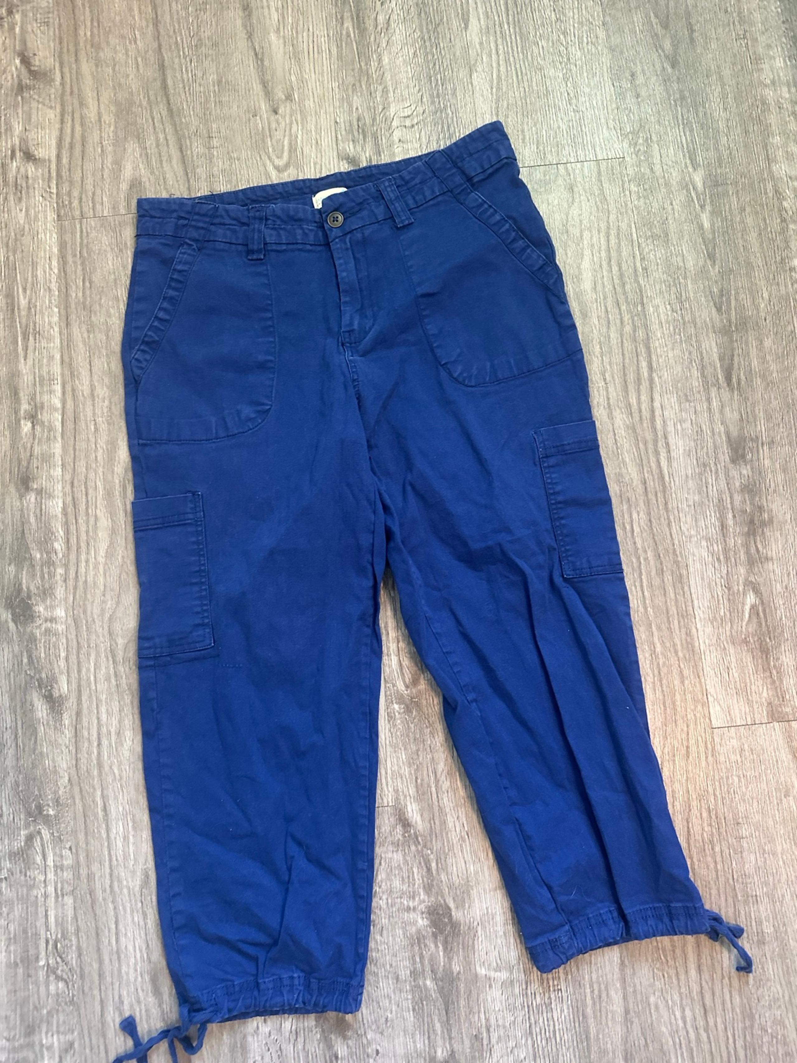 CARRIBEAN JOE PANTS CARGO CASUAL LOUNGE BLUE MEDIUM M 10