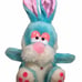 Vintage MTY Blue Bunny Plush Puppet 12in