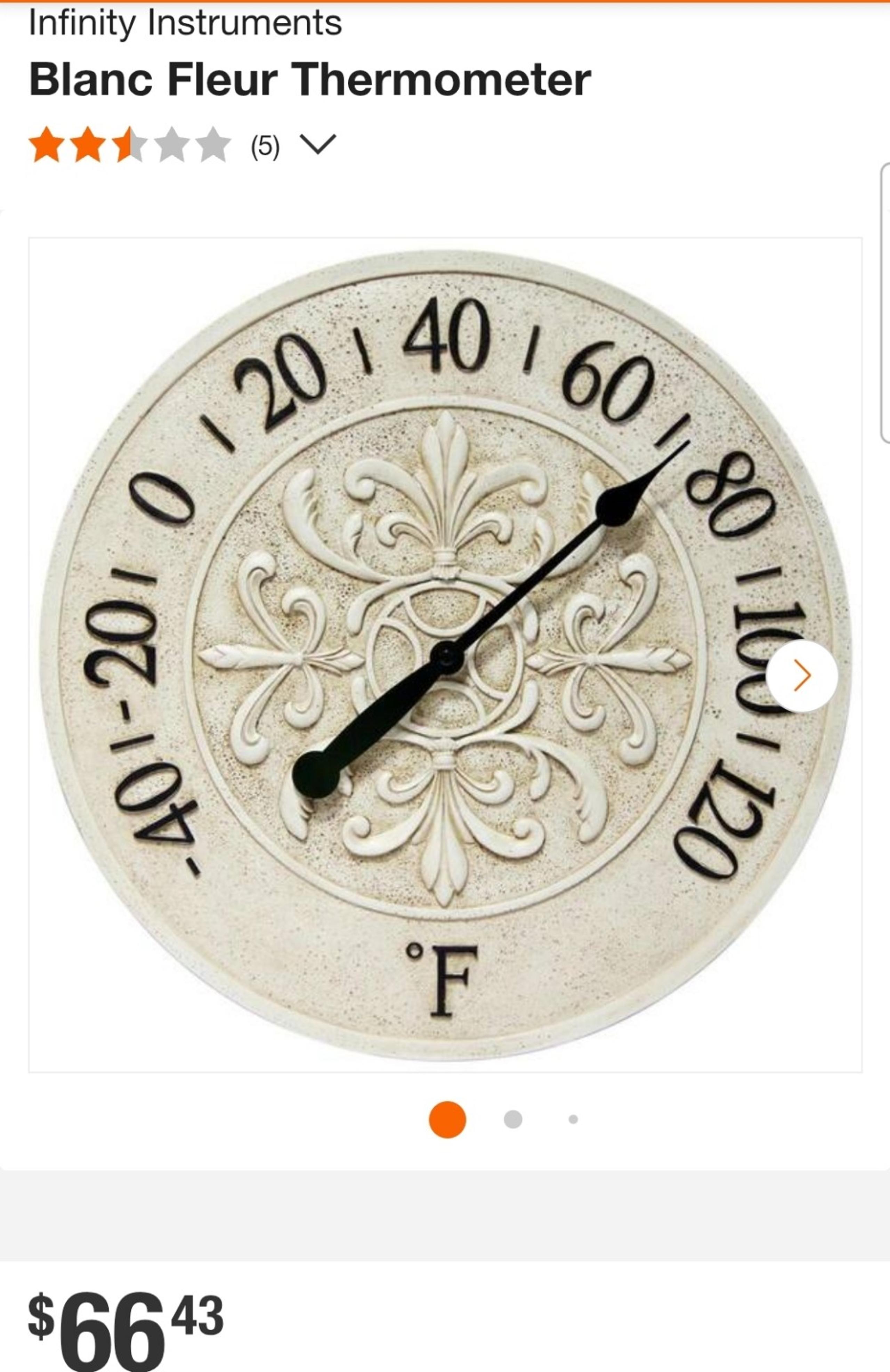 Infinity Instruments
Blanc Fleur Thermometer