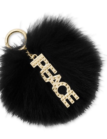 Michael Kors Peace Fur Pom Pom Bag Charm Keychain