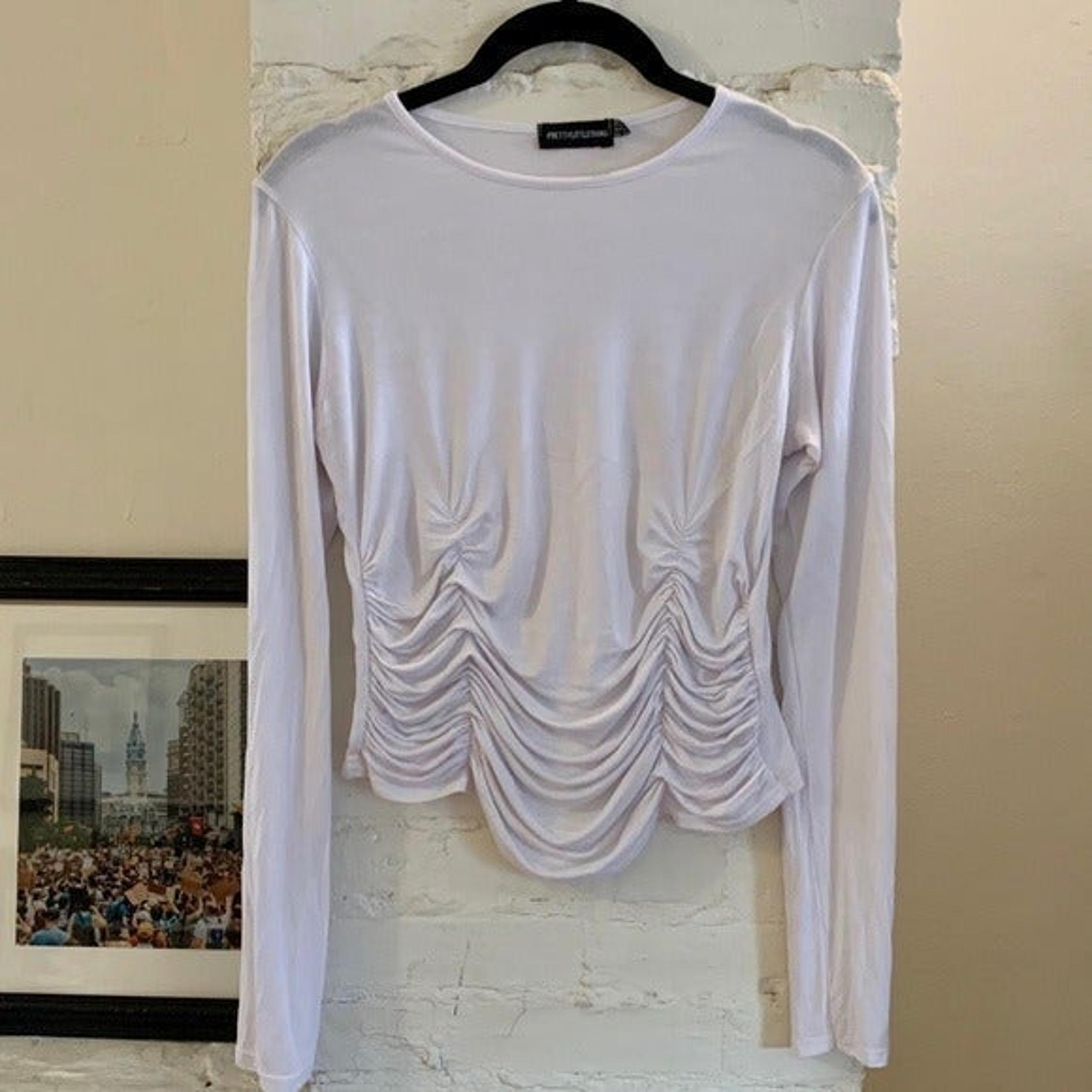 PrettyLittleThing Long Sleeve Ruched Top