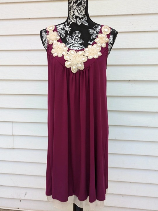 Purple & Cream Dress