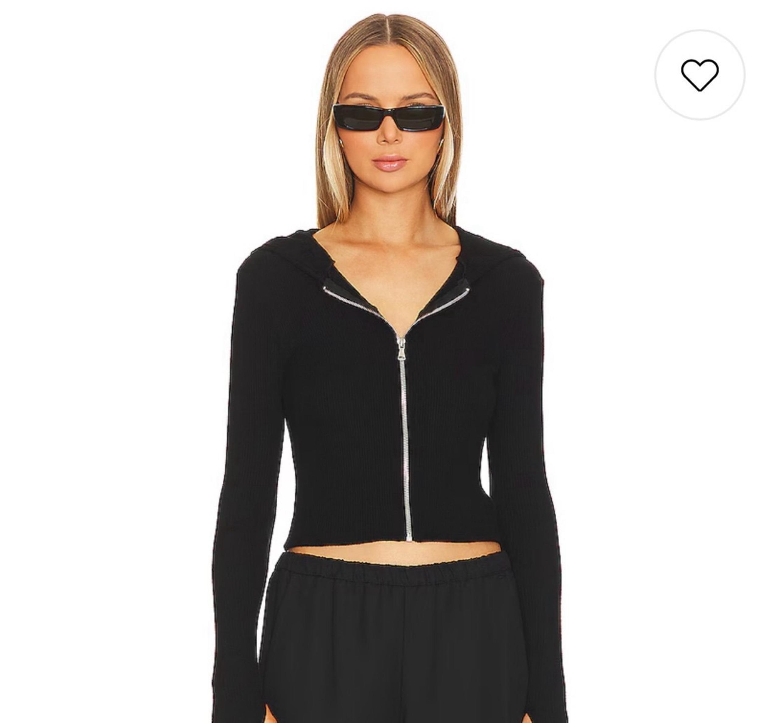 Michael Lauren Women’s XS Brees Classic Zip Up Heart W/ Gold Foil Side Seam