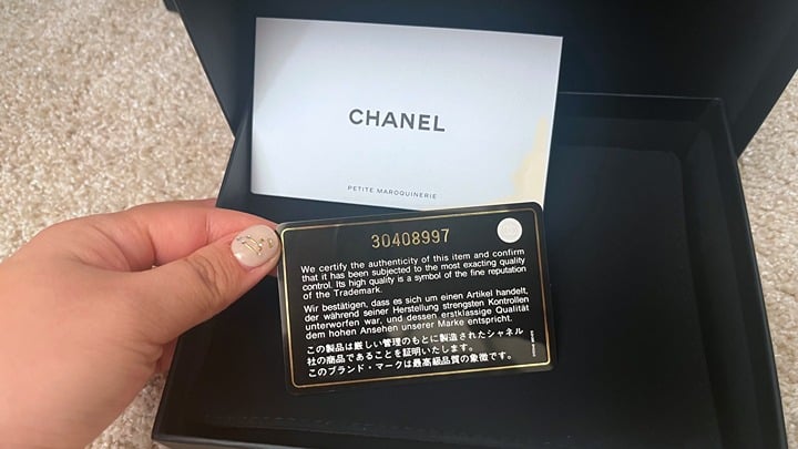 CHANEL Classic Quilted Trifold Wallet Black Caviar Leather AP0230