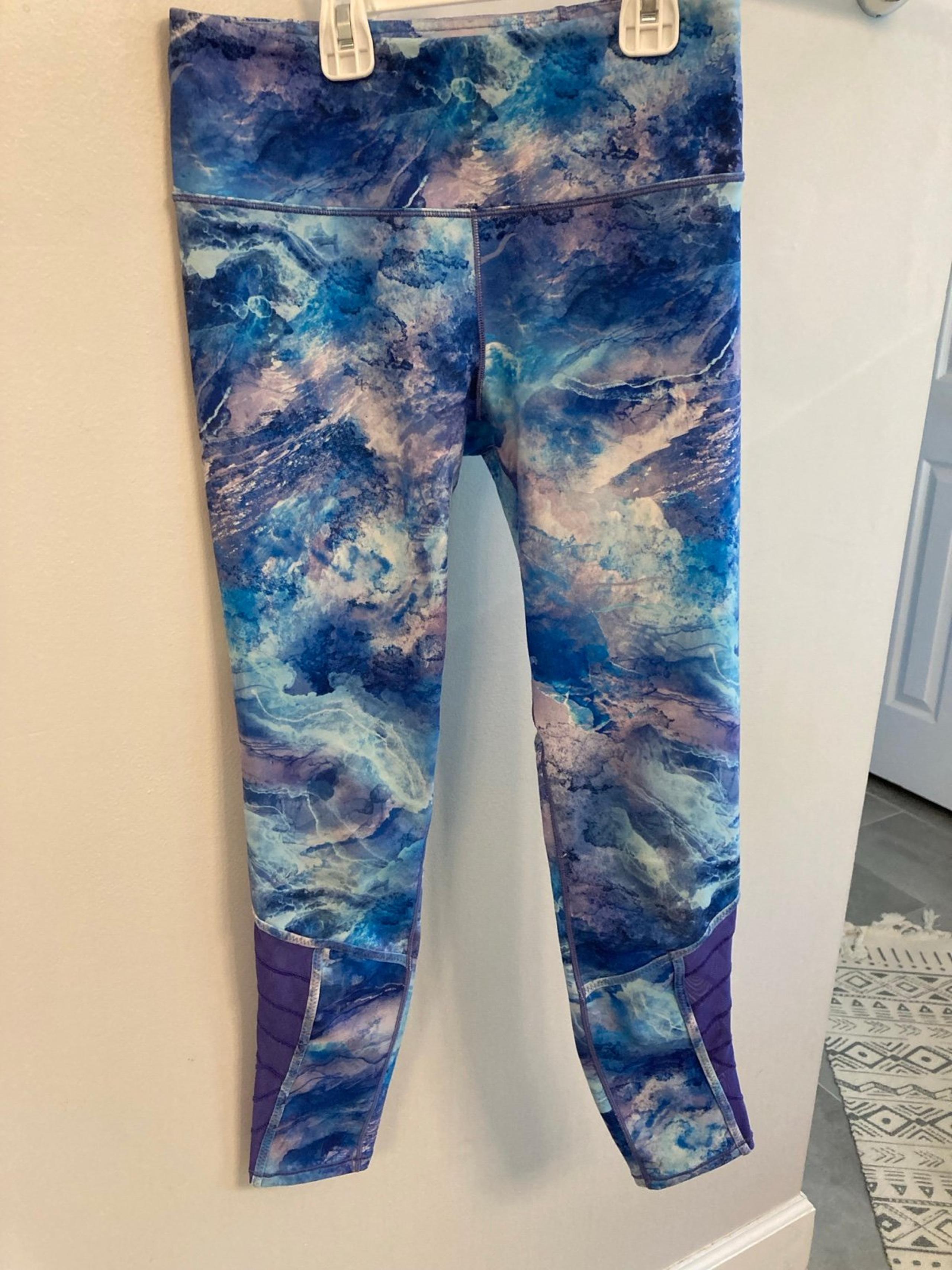 Ivivva Lululemon Girls Space Galaxy mesh cut out Leggings - size 14