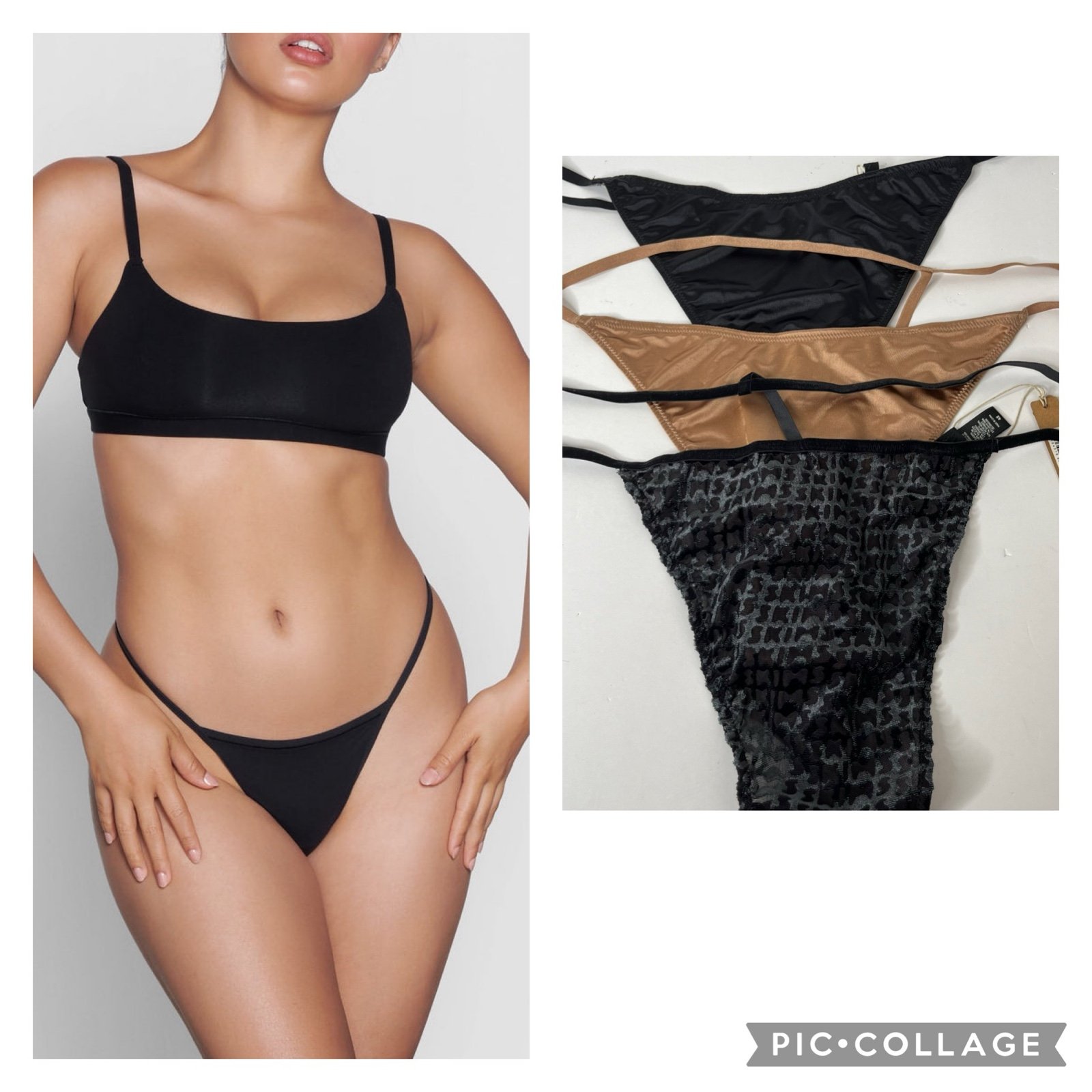 NWT 3 Pairs Skims Fits Everybody T-String Thong Panties Size 4X #426