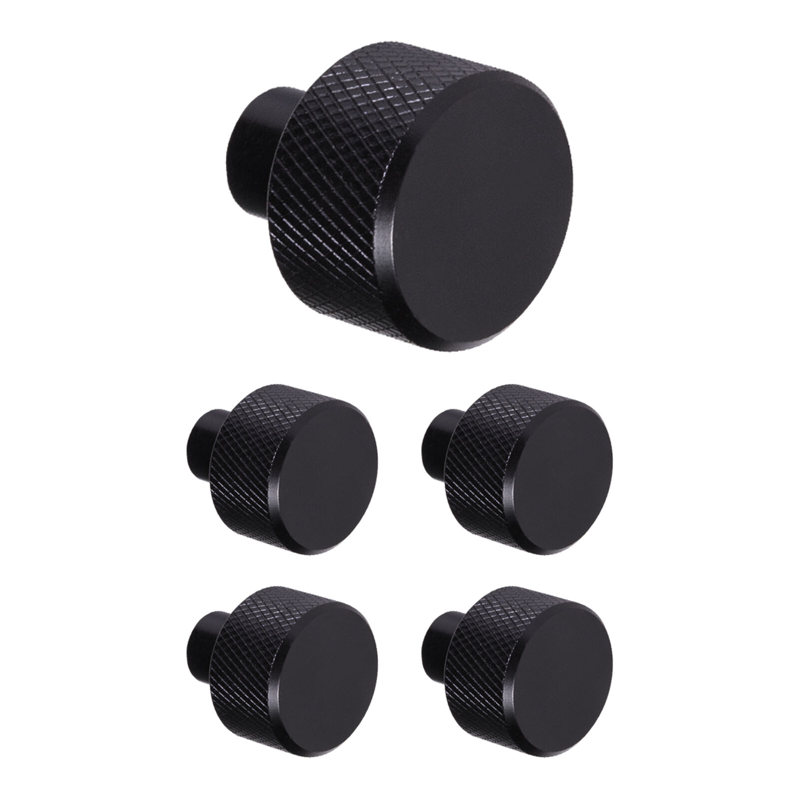 Porter Cabinet Knob 5-Pack Matte Black for Kitchen Bath Closet