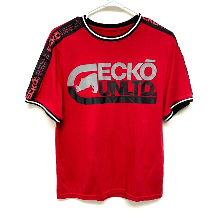 通販定価 - 未使用品 90s ECKO UNLTD ベースボールシャツ XXL 黒 赤 白