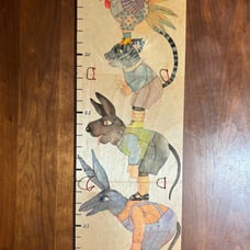Sevi Child Wooden Animal Height Growth Measuring Chart Wall Hanging Antje Vogel